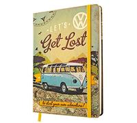 Nostalgic-Art Cuaderno retro punteado, VW Bulli T1 - Get Lost - Idea de regalo de furgoneta Volkswagen, Bullet Journal dotted, Diseño vintage, A5