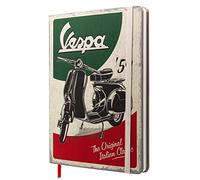 Nostalgic-Art Cuaderno retro punteado, Vespa - Italian Classic - Idea de regalo para amantes as scooters, Bullet Journal dotted, Diseño vintage, A5
