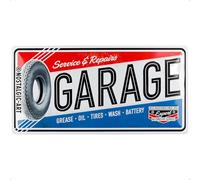 Nostalgic Art Garage - Placa Decorativa, Metal, 25 x 50 cm, Multicolor