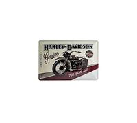 Nostalgic Art Harley Davidson Flathead Placa Decorativa, Metal, Beige y marrón, 20x30x0.2 cm