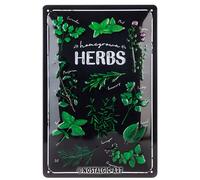 Nostalgic-Art Homegrown Herbs - Placa de metal (20 x 30 cm), diseño vintage