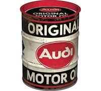 Nostalgic-Art Hucha Retro, 600 ml, Audi - Original Motor Oil - Idea de Regalo para Fans de Audi, Official License Product (OLP), para Billetes y Monedas, diseño Vintage