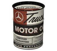 Nostalgic-Art Hucha Retro, 600 ml, Daimler Truck - Motor Oil - Idea de Regalo para Amantes de los Accesorios de Coches, para Billetes y Monedas, diseño Vintage