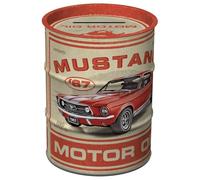Nostalgic-Art Hucha Retro, 600 ml, Ford Mustang - GT 1967 Motor Oil - Idea de Regalo para Fans de Ford, Official License Product (OLP), para Billetes y Monedas, diseño Vintage