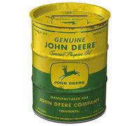 Nostalgic-Art Hucha Retro Barril petróleo, John Deere, Idea Regalo de Amante a tractore, Frasco metálico para Dinero, Alcancía diseño Vintage, 600 ml