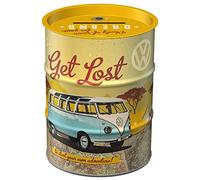 Nostalgic-Art VW Bulli - Let's Get Lost - BANCO DE DINERO - 9.3 cm x 11.7 - Alcancía Diseño Vintage - Adultos interesados en objetos decorativos o nostálgicos