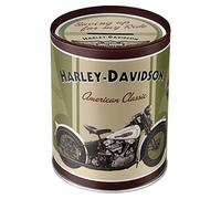 Nostalgic-Art Hucha Retro, Harley-Davidson Knucklehead - Idea de Regalo para Amante a Moto, Frasco metálico para Dinero, Alcancía diseño Vintage, 1 l