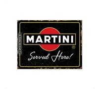 Nostalgic-Art Imán Retro para Nevera Martini Served Here-Idea de Regalo para los Amantes del cóctel, Hecho de Metal, Diseño Vintage, 6 x 8 cm