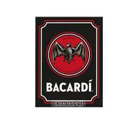 Nostalgic-Art Imán Retro para Nevera Bacardi Logo Black-Idea de Regalo para los Fans del Ron, Hecho de Metal, Diseño Vintage, 6 x 8 cm