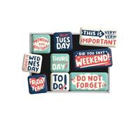 Nostalgic-Art Juego de Imanes Retro, 9 Unidades, Happy Week - Idea de Regalo con Frase ingeniosa, decoración para el frigorífico, diseño Vintage