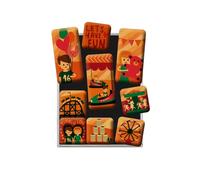 Nostalgic-Art, Juego de Imanes Retro, Let's Have Fun - Regalo para los Fans de la Nostalgia, Decoración para la Nevera, Diseño Vintage, 9 Unidades