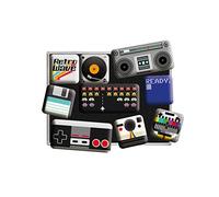 Nostalgic-Art Juego de Imanes Retro Wave Media - Regalo para los Fans de la Nostalgia, Decoración para la Nevera, Diseño Vintage, 9 Unidades, 9