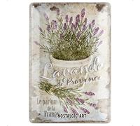 Nostalgic Art Lavande de Provence Placa Decorativa, Metal, Multicolor, 20 x 30 cm