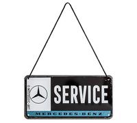 Nostalgic-Art Letrero colgante retro, 10 x 20 cm, Mercedes-Benz - Service