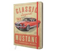 Nostalgic-Art Libreta retro, A5, Ford Mustang - Classic Legend - Idea de regalo para fans de Ford, Official License Product (OLP), cuaderno puntuado, diseño vintage