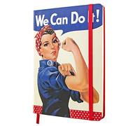 Nostalgic-Art Libreta retro, A5, We Can Do It - Dots - Idea de regalo para mujeres fuertes, cuaderno puntuado, diseño vintage