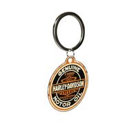 Nostalgic-Art Llavero retro, Ø 4 cm, Harley-Davidson - Genuine Motor Oil - Idea de regalo para moteros, Official License Product (OLP), de metal, diseño vintage