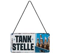 Nostalgic-Art Placa Colgante Retro de 10 x 20 cm, para gasolinera de Cerveza, Idea de Regalo como Accesorio de Bar, de Metal, diseño Vintage con Refranes, decoración de Cerveza