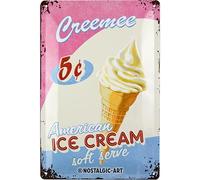 Nostalgic-Art Placa de metal retro de 20 x 30 cm, diseño vintage de Ice Cream