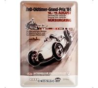 Nostalgic-Art - Placa retro de 20 x 30 cm, Audi - AvD Oldtimer Grand Prix - Idea de regalo para fans de Audi, Official License Product (OLP) de metal, diseño vintage