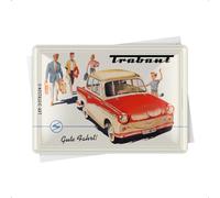 Nostalgic-Art Postal de chapa retro, diseño de Trabant Gute Fahrener, recuerdo e idea de regalo, minicartel de hojalata, diseño vintage, 10 x 14 cm