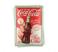 Nostalgic-Art Postal metálica retro, 10 x 14 cm, Coca-Cola - Better with Coke - Idea de regalo para fans de Coca-Cola, Official License Product (OLP), de metal, diseño vintage