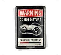 Nostalgic-Art Postal metálica retro, 10 x 14 cm, Gaming in progress - Idea de regalo para gamers, de metal, diseño vintage