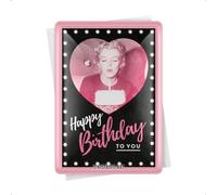 Nostalgic-Art Postal metálica Retro, 10 x 14 cm, Marilyn - Happy Birthday - Idea de Regalo para Amantes del Cine, Official License Product (OLP), de Metal, diseño Vintage