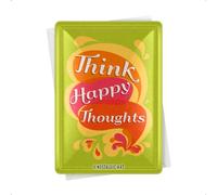 Nostalgic-Art Postal metálica retro, 10 x 14 cm, Think Happy Thoughts - Idea de regalo con frase, de metal, diseño vintage