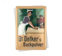 Nostalgic-Art Postal Retro de hojalata, diseño del Dr. Oetker, Idea de Regalo para los fanáticos de la Nostalgia, Postal de hojalata, Mini Cartel de estaño, diseño Vintage, 10 x 14 cm
