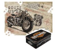 Nostalgic-Art Puzzle 1000 Piezas Retro, Route 66 - H-D Genuine