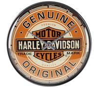 Nostalgic-Art Reloj de Pared Retro, Ø 31 cm, Harley-Davidson - Genuine Original - Idea de Regalo para Moteros, Official License Product (OLP), Gran decoración para la Cocina, diseño Vintage