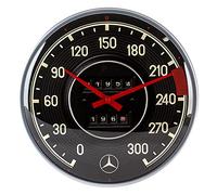 Nostalgic-Art Reloj de Pared Retro, Ø 31 cm, Mercedes-Benz - Tacho | original Mercedes-Benz license product (OLP), reloj analógico, diseño vintage, Idea de regalo para fans de Mercedes