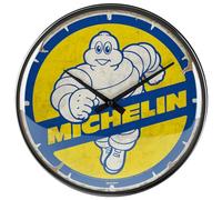 Nostalgic-Art Reloj de Pared Retro, Ø 31 cm, Michelin - Bibendum 80s - Idea de Regalo para Amantes del Motor, Gran decoración para la Cocina, diseño Vintage