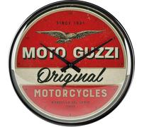 Nostalgic-Art Reloj de Pared Retro, Ø 31 cm, Moto Guzzi - Original Motorcycles - Idea de Regalo para Moteros, Official License Product (OLP), Gran decoración para la Cocina, diseño Vintage