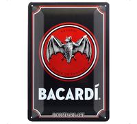 Nostalgic-Art Retro Blechschild Bacardi - Logo Black, 20 x 30 cm