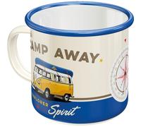 Nostalgic-Art Retro Enamel Cup, 12.2 oz, VW Bulli - Let 's Camp Away - VW Bus Gift idea, Camping Mug, Vintage design