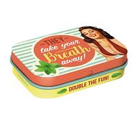 Nostalgic-Art Take my breath away - Pastillero metálico (15 g), diseño con texto "Take my breath away"