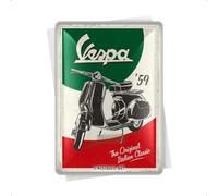 Nostalgic-Art Tarjeta Postal Retro de Chapa, 10 x 14 cm, Vespa - The Italian Classic - Idea de Regalo para Fans de Scooters, Tarjeta Postal de Metal, Mini Cartel de hojalata como Tarjeta de
