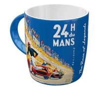Nostalgic-Art Taza de café retro, 330 ml, 24h Le Mans - Racing Poster Blue - Idea de regalo para amantes del motor, Official License Product (OLP), taza de cerámica, diseño vintage