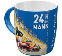 Nostalgic-Art Taza de café retro, 330 ml, 24h Le Mans - Racing Poster Blue - Idea de regalo para amantes del motor, Official License Product (OLP), taza de cerámica, diseño vintage