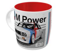 Nostalgic-Art Taza de café retro, 330 ml, BMW M POWER - Car - Idea de regalo para fans de BMW, Official License Product (OLP), taza de cerámica, diseño vintage