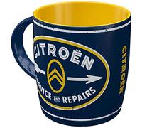 Nostalgic-Art Taza de café retro, Citroen - Service & Repairs - Idea de regalo para aficionados de coches, cerámica, Diseño vintage, 330 ml