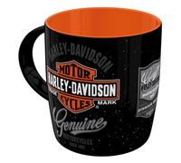 Nostalgic-Art Taza de café retro, 330 ml, Harley-Davidson - Genuine Logo - Idea de regalo para moteros, Official License Product (OLP), taza de cerámica, diseño vintage
