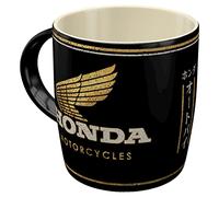 Nostalgic-Art Taza de café retro, 330 ml, Honda MC - Motorcycles Gold - Idea de regalo para fans de Honda, Official License Product (OLP), taza de cerámica, diseño vintage