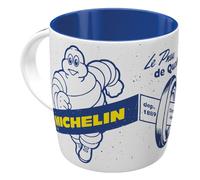 Nostalgic-Art Taza de café retro, 330 ml, Michelin - Pneu de Qualité - Idea de regalo para amantes del motor, Official License Product (OLP), taza de cerámica, diseño vintage