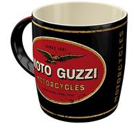 Nostalgic-Art Taza de café retro, 330 ml, Moto Guzzi - Logo Motorcycles | original Moto Guzzi license product (OLP), taza de cerámica, diseño vintage, Idea de regalo para moteros