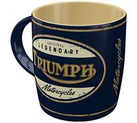 Nostalgic-Art Taza de café retro, Triumph - Legendary Motorcycles - Idea de regalo para aficionados as motos, cerámica, Diseño vintage, 330 ml