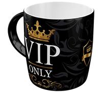 Nostalgic-Art Taza de café Retro Achtung - VIP Only - Idea de Regalo para Gamers, Cerámica, Divertido diseño Vintage con Frase