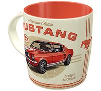 Nostalgic-Art Taza de café retro, Ford Mustang - GT 1967 Red - Idea de regalo para aficionados de coches, cerámica, Diseño vintage, 330 ml